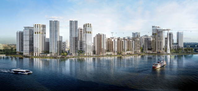 The Thameside West master plan, designed by Foster + Partners (Photo: AETOSWire)