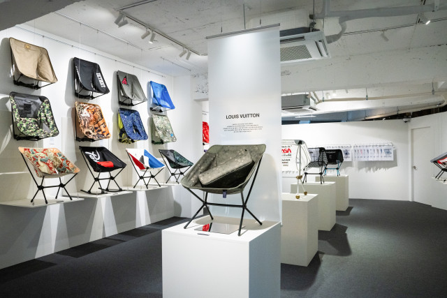전시에서는 루이비통(Louis Vuitton) 협업 제품을 비롯한 일부 미공개 협업 프로젝트들이 공개됐다