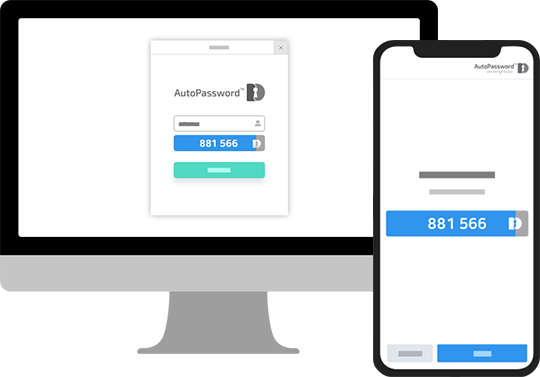 온라인 서비스에서 자동패스워드가 표시되고, 사용자의 스마트폰에서 자동패스워드를 확인하는 실시 예시. 패스워드리스 기술은 사용자가 온라인 서비스에 패스워드, OTP, 인증서, 생체인증 정보 등을 입력하는 대신 온라인 서비스가 사용자에게 자동패스워드를 제출하고, 사용자가 자신의 스마트폰에서 온라인 서비스가 제출한 자동패스워드를 검증하는 기술이다. 이를 통해 온라인 서비스가 사용자에게 자동패스워드를 출력하고 사용자가 이를 스마트폰 앱에서 확인하는 방식으로 인증 방향을 반대로 전환할 수 있다