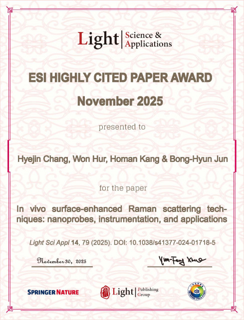 건국대학교 전봉현 교수의 국제 공동연구가 광학·포토닉스 분야 최상위 국제 학술지 ‘Light: Science & Applications’에서 상위 1% 인용 논문으로 선정됐다
