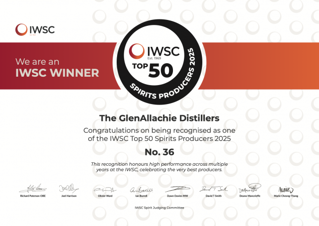 글렌알라키 ‘IWSC 2025년 세계 50대 증류소’ 등재