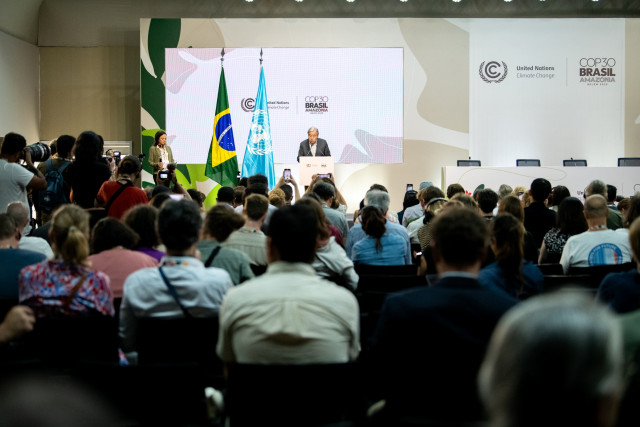 COP30에서 발언 중인 UN사무총장 안토니우 구테흐스(제공: WWF)