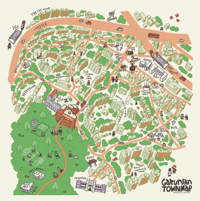 개운산 커먼즈 아파트 지도(작가: 설동주)