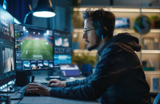 WSC Sports 편집 장면