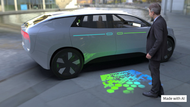 인피니언과 발레오가 레이저 빔 스캐닝 기반 그라운드 프로젝션 모듈에 MEMS 기술을 적용해 외장 커뮤니케이션과 V2X 기반 안전 기능을 확장하는 솔루션을 선보인다