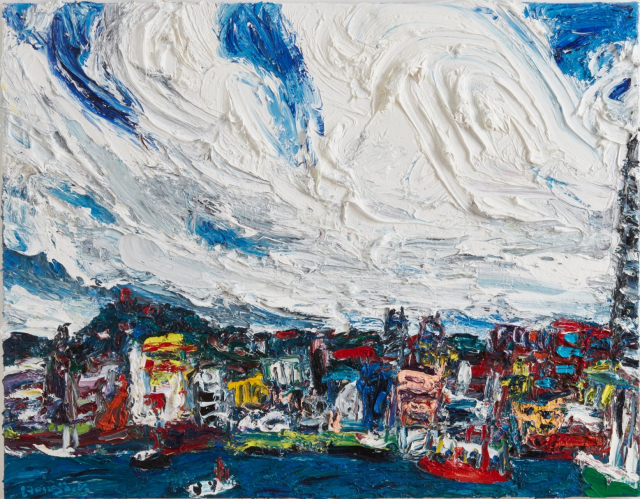 신홍직, 홍콩항의 뭉개구름, 91×116.8cm, Oil on canvas, 2019(제공=예술문화연구원)