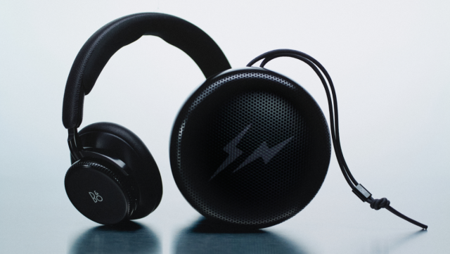 프라그먼트 디자인 에디션(Fragment Design Edition). 왼쪽부터 베오플레이 H100(Beoplay H100), 베오사운드 A1(Beosound A1)