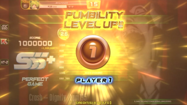 ‘PUMP IT UP PHOENIX 2’ 결과 화면 중 펌빌리티 획득 장면
