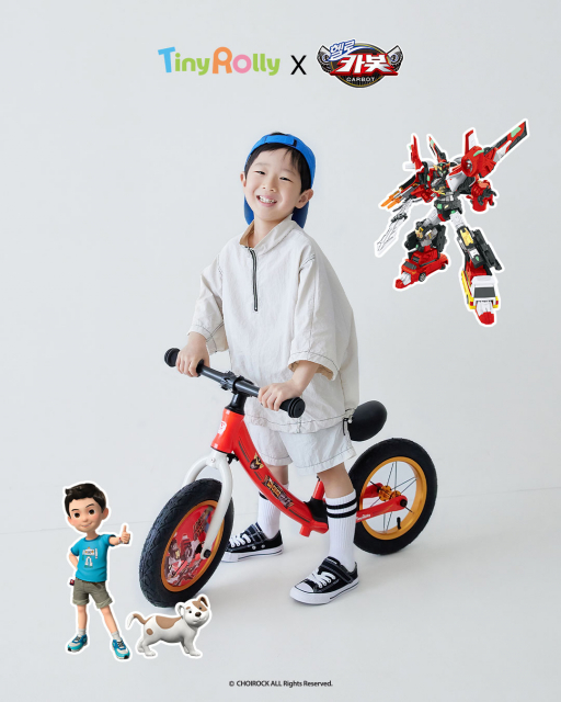 티니롤리 X 헬로카봇 마이티 캅스 컬래버 밸런스 바이크