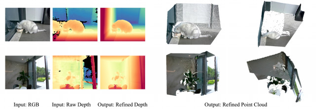 LingBot-Depth 2.0 reconstructs complete and planar 3D structures in challenging scenarios involving ...
