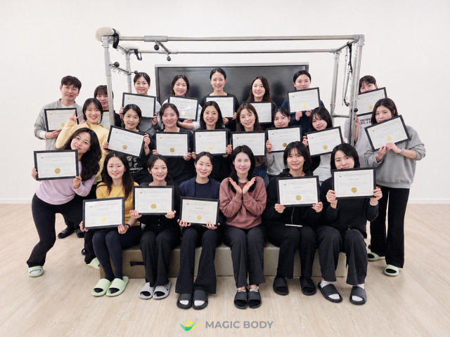 매직바디가 필라테스 강사 자격증 취득 이후 수료생의 현장 진입 경로를 유형별로 정리해 발표했다