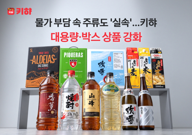 물가 부담 속 주류도 ‘실속’… 키햐, 대용량·박스 상품 강화