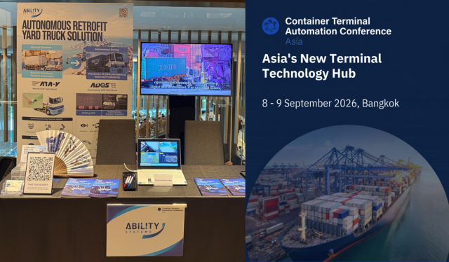 어빌리티시스템즈가 ‘CTAC Asia 2026’에 참가해 자율주행 기반 항만 물류 자동화 기술을 소개했다
