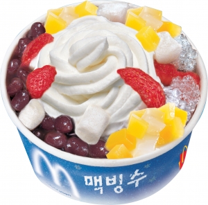 여름디저트 메뉴인 맥빙수(2,500원)