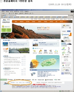 2002년 3월부터 서비스를 시작한 제주도 관광홈페이지(http://cyber.jeju.g