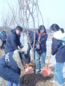 한국EMC가 주말을 이용해 직원 가족들과 함께 1사1촌(1社1村) 농촌사랑운동을 전개하고 