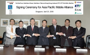 KTF는 아시아 주요 이동통신사 6개사와 공동으로 국제 로밍 서비스를 활성화하고 글로벌 모