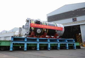 중국으로 수출하는 우리나라의 원자로. 두산중공업은 중국 절강성에 위치한 친산(Qinshan