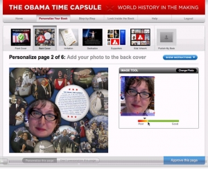 어도비 인디자인 CS4 로 ‘오바마 타임 캡슐’ 뒷표지에 원하는 사진을 반영할 수 있다