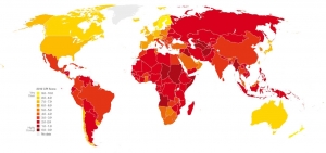 국제투명성기구이 발표한 2010년 국가별 부패인식지수(Corruption Perceptio