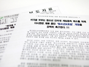 한국청소년단체협의회와 72개 회원 청소년단체는 23일 국회에 계류중인 '청소년보호
