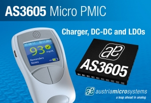 오스트리아마이크로시스템즈, 리튬이온 배터리 기반의 모바일 애플리케이션용  마이크로 PMIC 신제품 발표