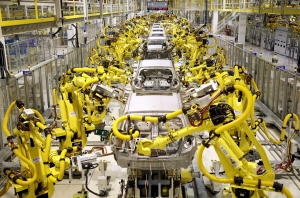 현대중공업이 기아차 슬로바키아 공장에 설치한 산업용 로봇
