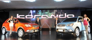 쌍용차는 지난 15일과 16일 중국 장가계 양광호텔에서 「코란도 C」 가솔린 모델의 보도발