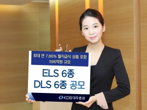 KDB대우증권은 ELS 6종 DLS 6종을 공모한다.