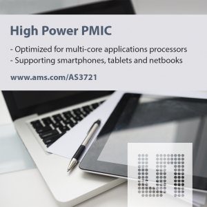 ams는 혁신적인 원격 피드백 회로를 갖춘 전력 관리 IC(PMIC)인 AS3721을 출시