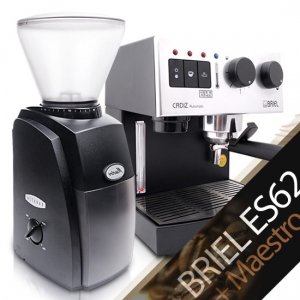 브리엘 반자동 에스프레소 머신과 마에스트로 커피 그라인더 세트