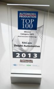 델파이 레이캠이 2013년 오토모빌 프로덕션 안전부문 혁신상을 수상했다.