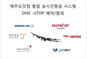 제주도닷컴은 국내 6개 항공사 대한항공, 아시아나항공, 제주항공, 진에어, 이스타항공, 티