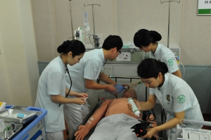 호원대학교의 보건계열학과인 간호학과 학생들이 한국 보건의료인 국가시험원에서 실시하는 제54