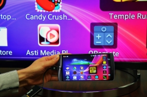 슬림포트 플러그앤플레이를 이용한 LG G3, 어플리케이션을 대형 화면과 스피커, 키보드로 
