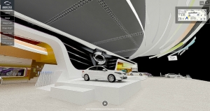 2014 부산모터쇼 르노삼성관 가상현실 프레젠테이션 화면이다.