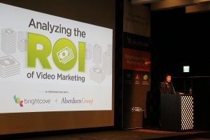 브라이트코브 기술 컨설팅 박성혁 부장이 비디오 마케팅 ROI에 대해 발표하고 있다.