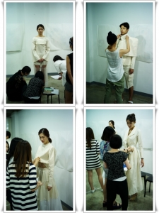 서울패션직업전문학교 패션디자인학부 학생들의 졸업작품 패션어워즈에 서병문 디자이너가 심사위원