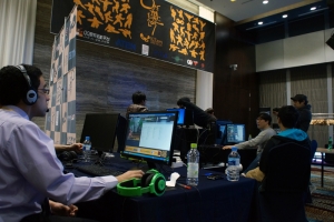 에이텐코리아가 2015 Id Global Tournament 대회에 영상분배 장비를 지원했