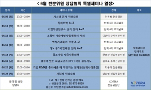 (사)한국기술개발협회의 6월 특별세미나 일정표