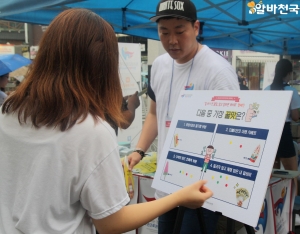 서울 신촌 명물거리 일대, 가두 캠페인 현장