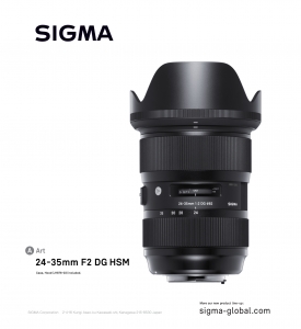 세기P&C가 시그마 글로벌 비전 Art 라인의 새로운 렌즈 A 24-35mm F2 DG H