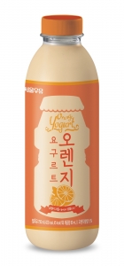 서울우유협동조합이 오렌지 과즙의 상큼함을 더한 새로운 타입의 대용량 액상요구르트 오렌지 요