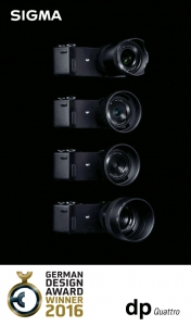 시그마 dp Quattro 시리즈 카메라가 독일 디자인 어워드 2016에서 Excellen