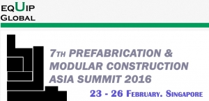 프리패브 및 모듈 공법 아시아 서밋 2016이 개최된다