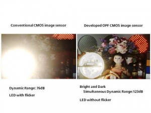 기존 및 신개발된 OPF CMOS 이미지 센서의 차이