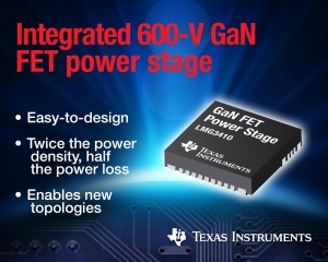 TI가 600V 질화갈륨 70mΩ FET 전력 스테이지 엔지니어링 샘플을 제공한다