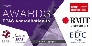 EFMD가 호주, 프랑스, 영국에 소재한 3곳의 기관에 EPAS 인증을 부여했다