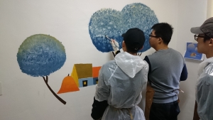 서울센터 사회복무요원들이 동작교육복지센터에 따뜻한 벽화를 선물했다