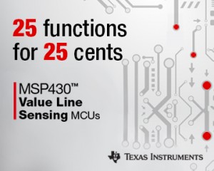 TI가 가장 저렴한 가격대의 센서 애플리케이션용 초저전력 MSP430™ 마이크로컨트롤러를 